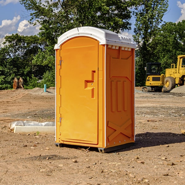 how often are the porta potties cleaned and serviced during a rental period in Richland